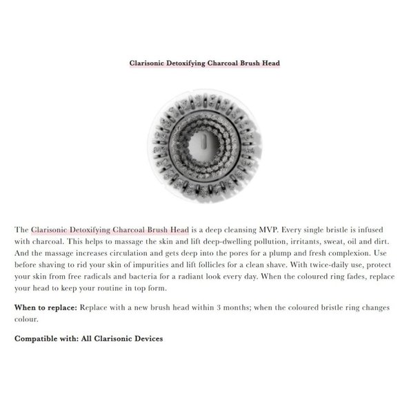 Clarisonic Charcoal Brush Head (2nd and latest Generation) – NEW NIB SEALED - Picture 6 of 12